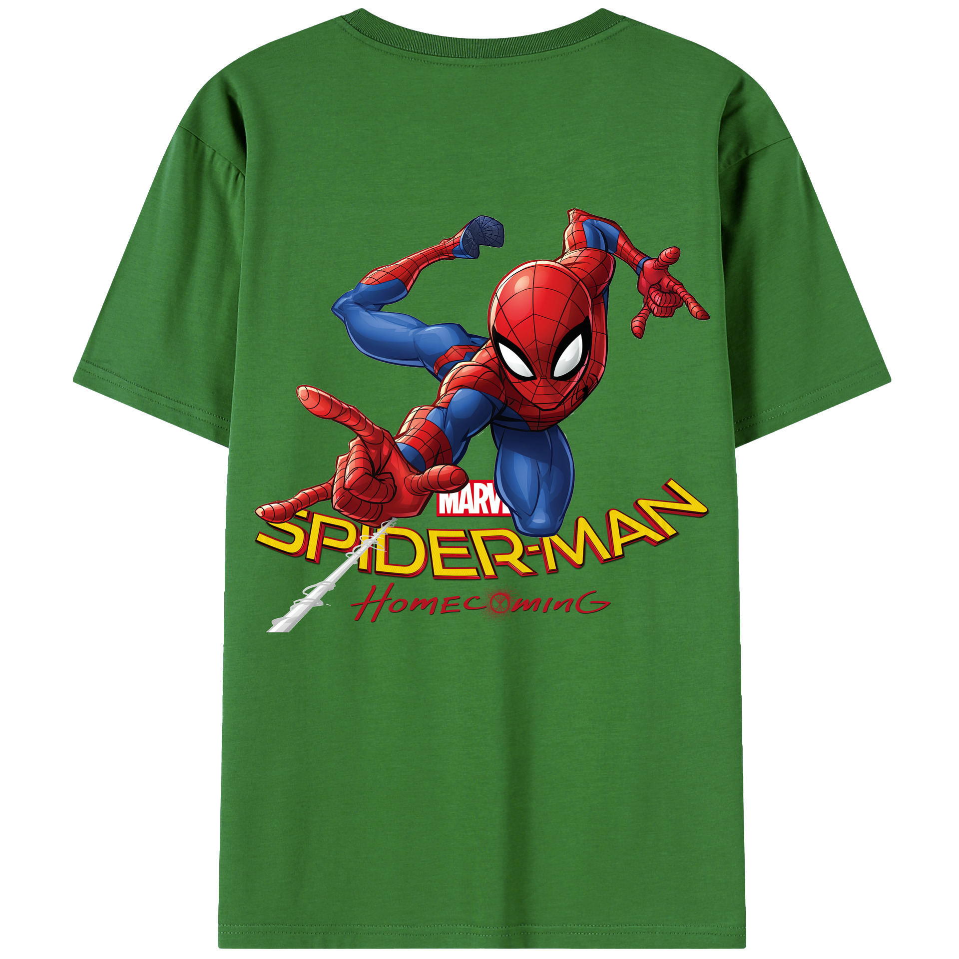 （画像用） Spider Man スパイダーマン レディース半袖Tシャツ(バックプリント)